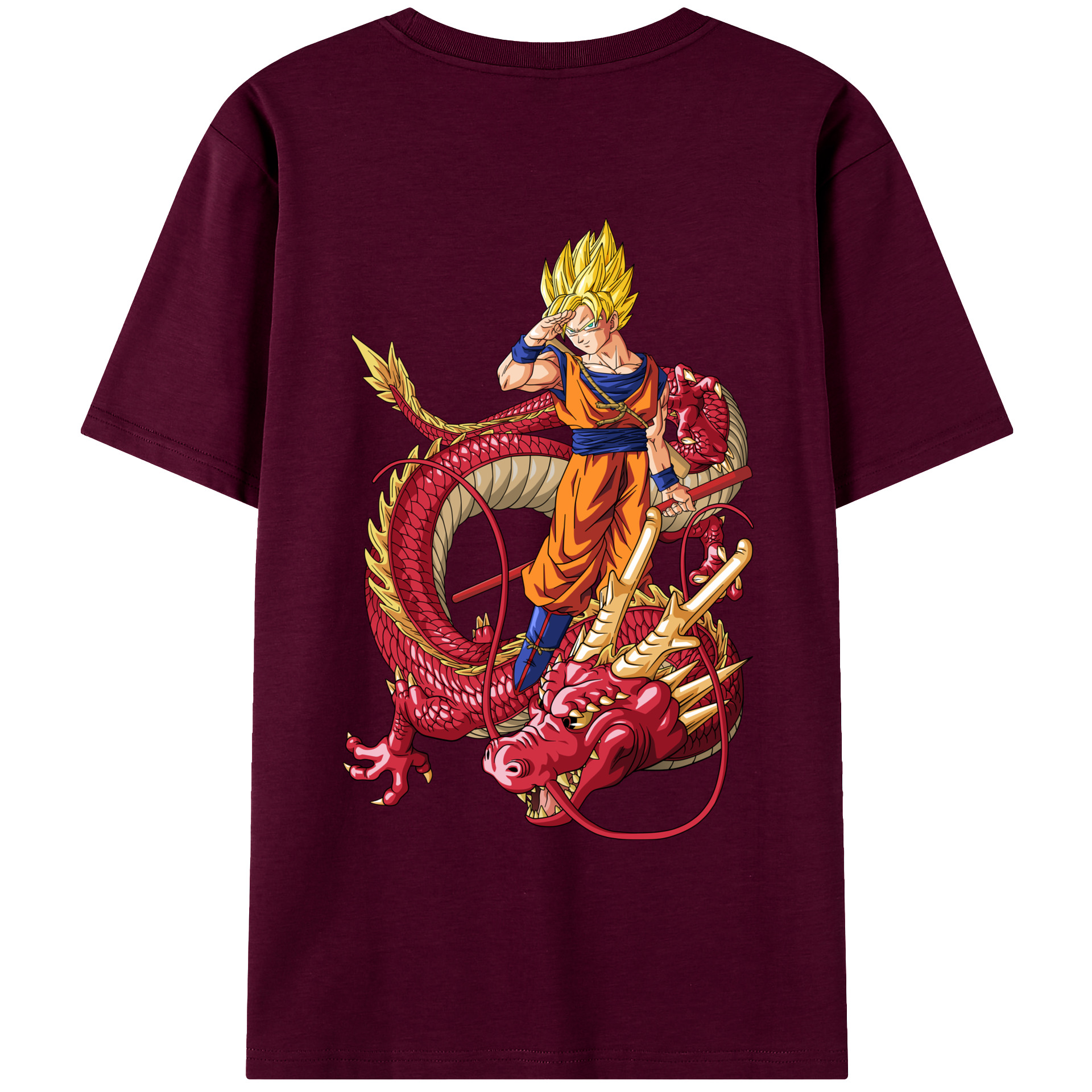 （画像用） ドラゴンボール 孫悟空（そん ごくう）Son Goku カカロット DRAGON BALL Kakarotto レディース半袖Tシャツ(バックプリント)